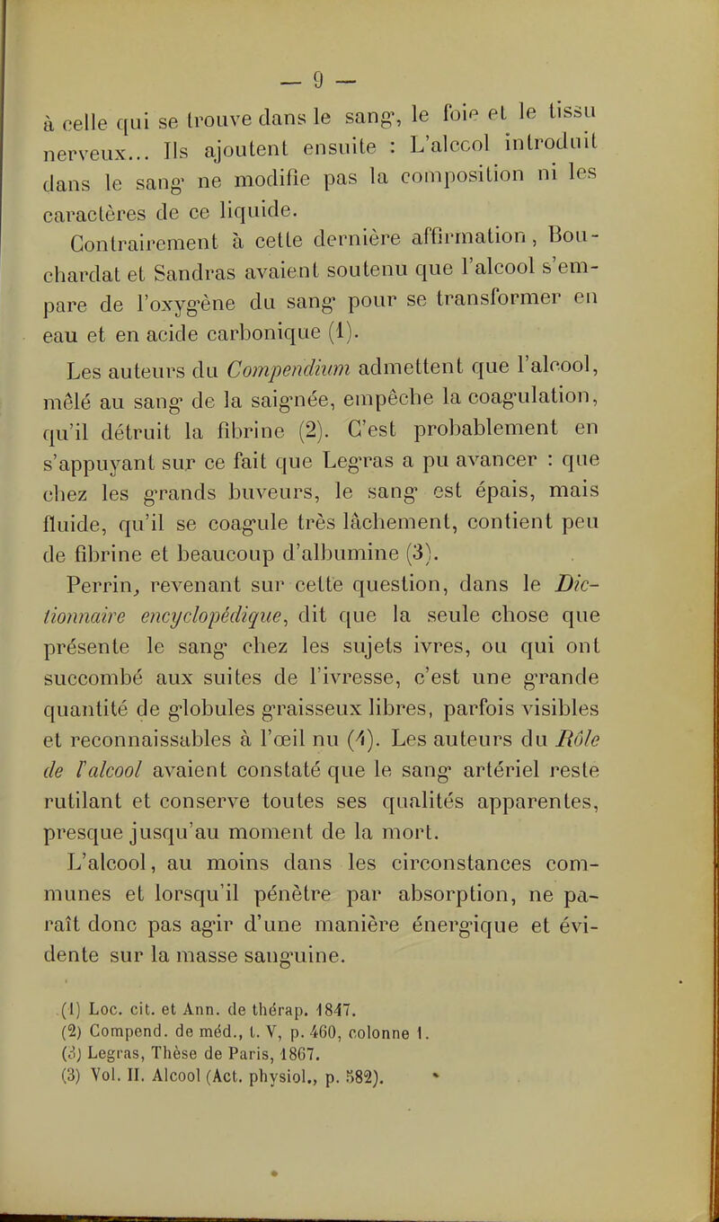 Pathologie générale de l empoisonnement par l alcool par V Audhoui