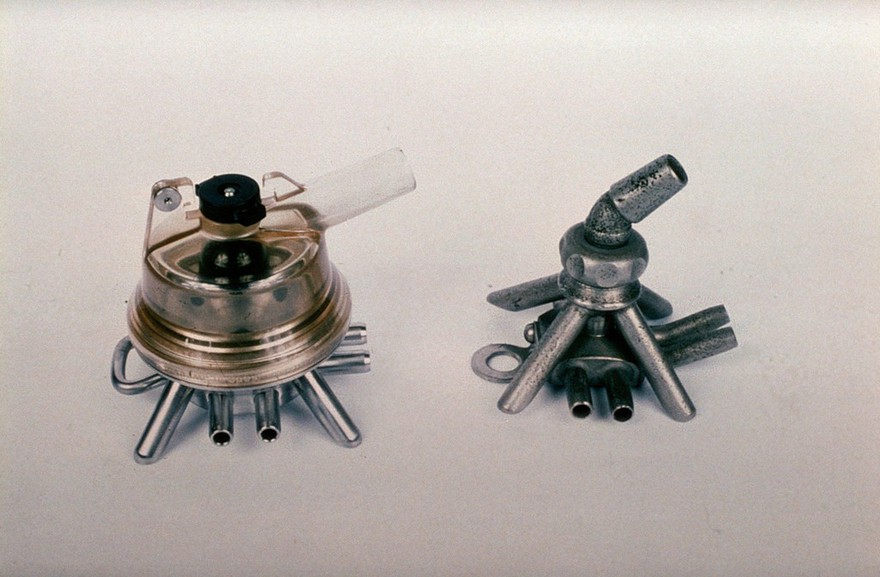 Milking machine: large & small claw-pieces