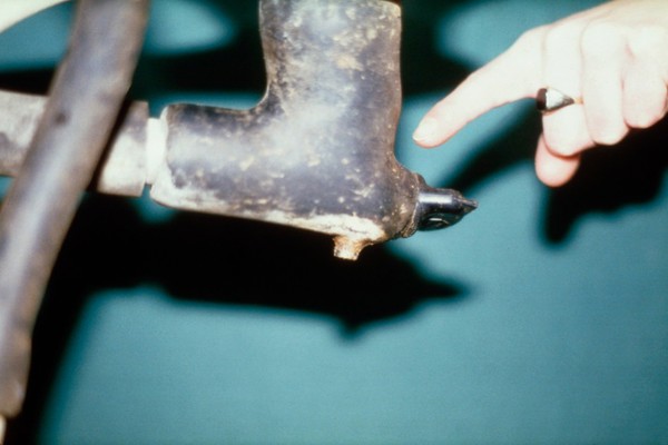 A blind-ending pipe used for milking cows