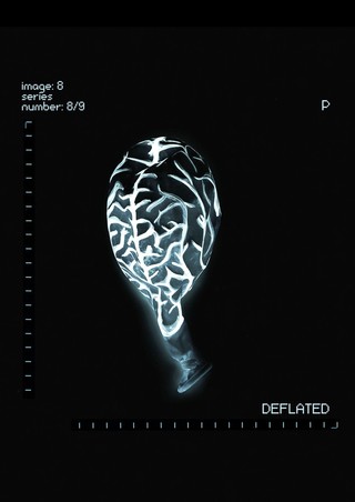 Deflated, artwork of the brain