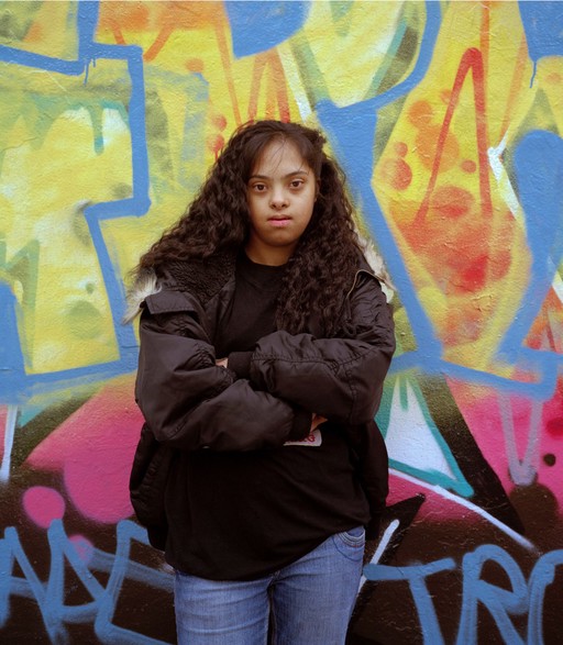 Teenage girl with Down's syndrome