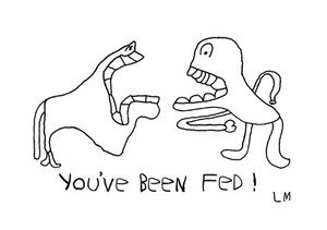 view You've been fed, hand drawn illustration