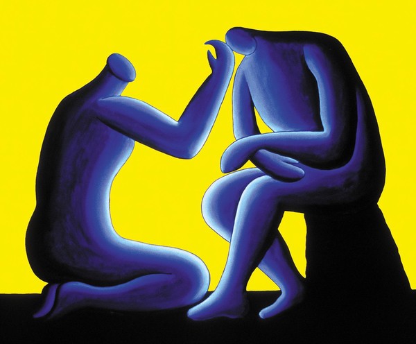 The healing touch, emotional cancer journey, artwork