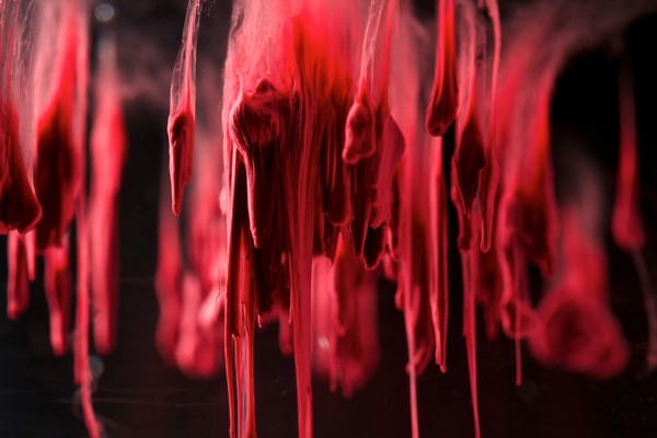 Menstrual blood, artwork title "Drippy"