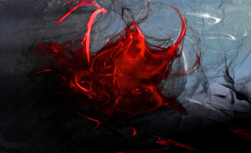 Menstrual blood, artwork title "Red Rising"