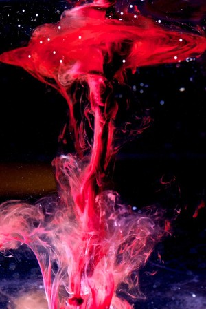 view Menstrual blood, artwork title "The Whirl"