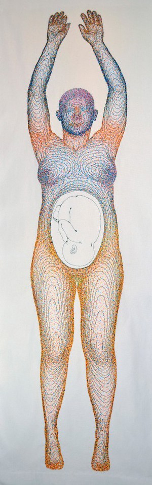 view Symbiosis, embroidery on fabric. 2015