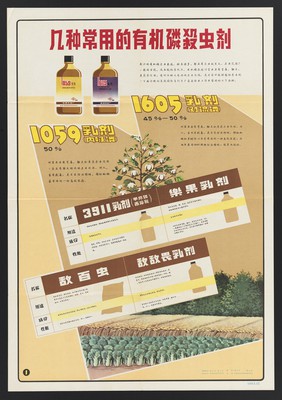 Guidance on the safe use of phosphate insecticides in China. Colour lithographs, 1963.