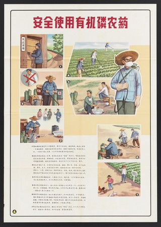 Guidance on the safe use of phosphate insecticides in China. Colour lithographs, 1963.