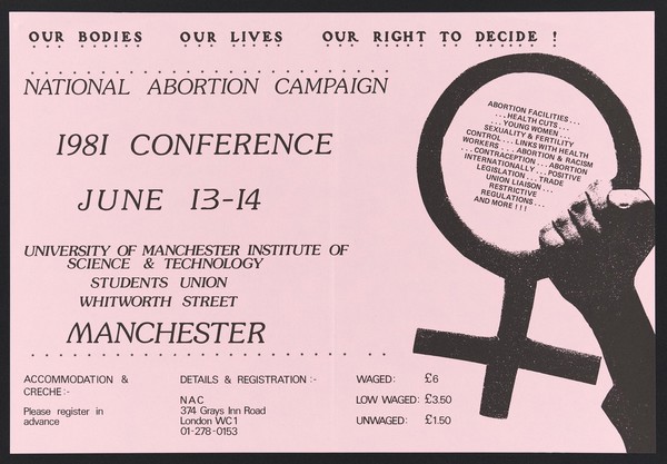 Protests against the Corrie Amendment to the 1967 Abortion Act in the United Kingdom. Colour process prints, 1979-1980.