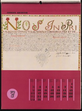 1972 : Happy new year = Glückliches Neujahr = Bonne nouvelle année : [calendar] / [edited by Lajos Vörösházy ; contributor József Antall].