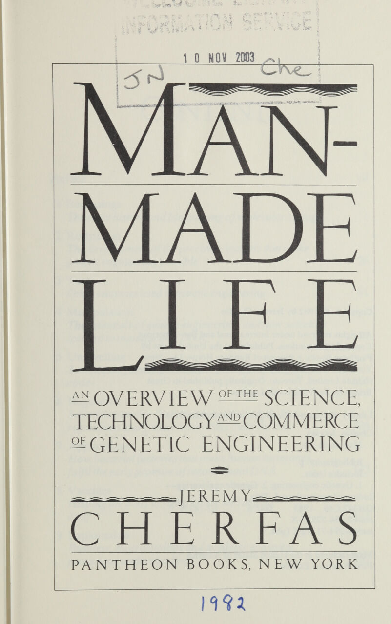 Contents Preface vil 1 Beginnings The early history and blossoming of molecular biology 1 2 Restriction The development of the precision scalpels that make genetic engineering possible 26 3 Tools Other enzymes used in genetic engineering 61 4 Manipulation The essentials of genetic engineering, and how scientists learned to manufacture DNA 75 5 Unravelling Techniques for deciphering the message of the genetic code 106 6 Regulation Scientists perceive the hazards and call a halt, but regulations and greater knowledge clear the way 126 7 Applications How bacterial factories that make human hormones fulfil the early promise of recombinant DNA 142 8 Vaccines Helping the body to fight disease and defend itself 173 9 Exploitation Business, biotechnology and academe achieve a precarious understanding 197