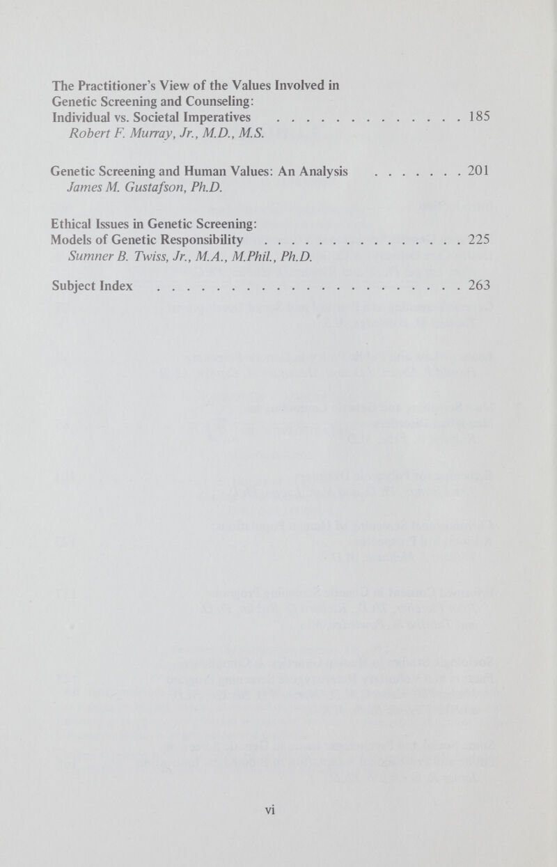 meaningfully broach all of the issues generated by genetic screening, these papers are intended to begin a critical examination of some of its facets: its medical and philosophic underpinnings; its value premises; its opera¬ tion, goals and effectiveness; and the prospects for its beneficial or deleterious impact on society generally. They were written with the conviction that society will require a heightened sensitivity to the ethical, legal and social questions posed by the rapid influx of genetic knowledge. Once screening moves away from the simple medical model of one- variant-gene/one-metabolic-abnormahty to embrace a spectrum of simple and complex diseases with varying degrees of genetic determination and susceptibility to treatment, it will undoubtedly encounter a welter of novel medicolegal, ethical and social problems. Moreover, research screening where the objective is simply to uncover sufficient knowledge to understand the prevalence, etiology and pathogenesis of genetic-based human disease, itself poses major problems in the acquisition, interpreta¬ tion and application of the genetic and medical knowledge which are the prerequisites to the understanding and control of human disabiHty. Ideally, the papers in this series will add to the understanding and appreciation of the nonmedical as well as the medical parameters which go into assessing the large-scale impact of genetic screening in our increasingly technologic society. Marc Lappé, Ph.D. Program Director in Genetics Institute of Society, Ethics and the Life Sciences Hastings-on-Hudson, N. Y. All of these papers were prepared under an NIH Grant (No. RO 1 GM19922-01), made to the Institute of Society, Ethics and the Life Sciences. viii