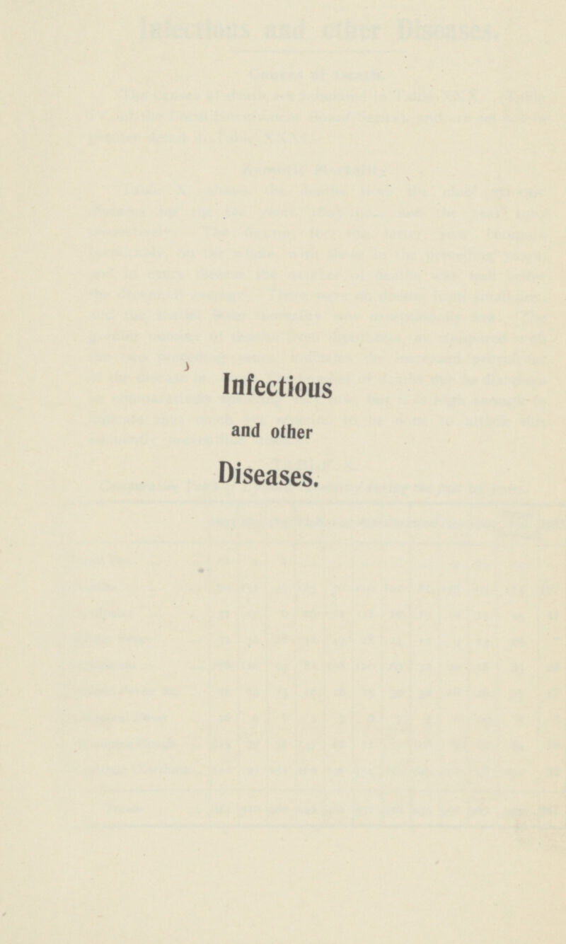 Infectious and other Diseases.