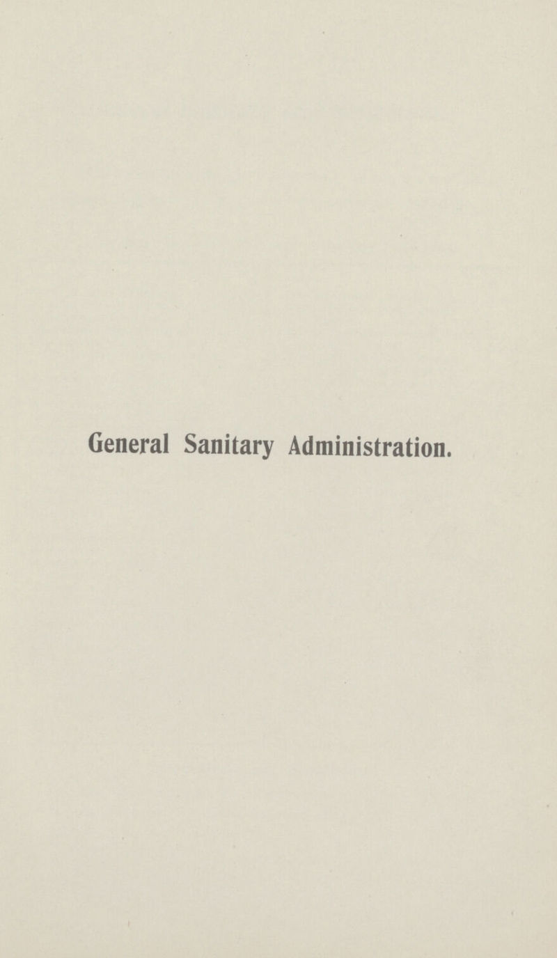 General Sanitary Administration.