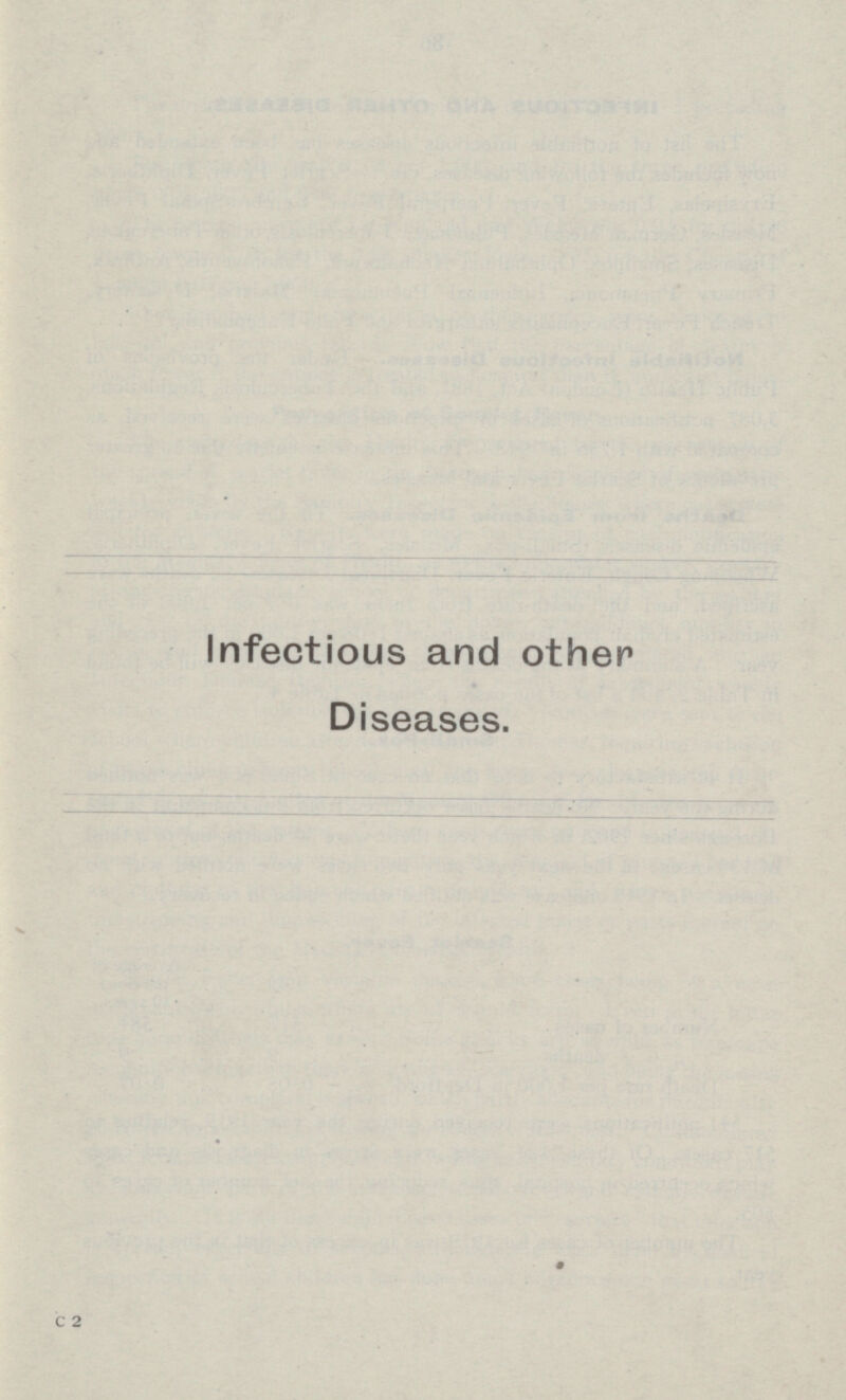 Infectious and other Diseases. c 2
