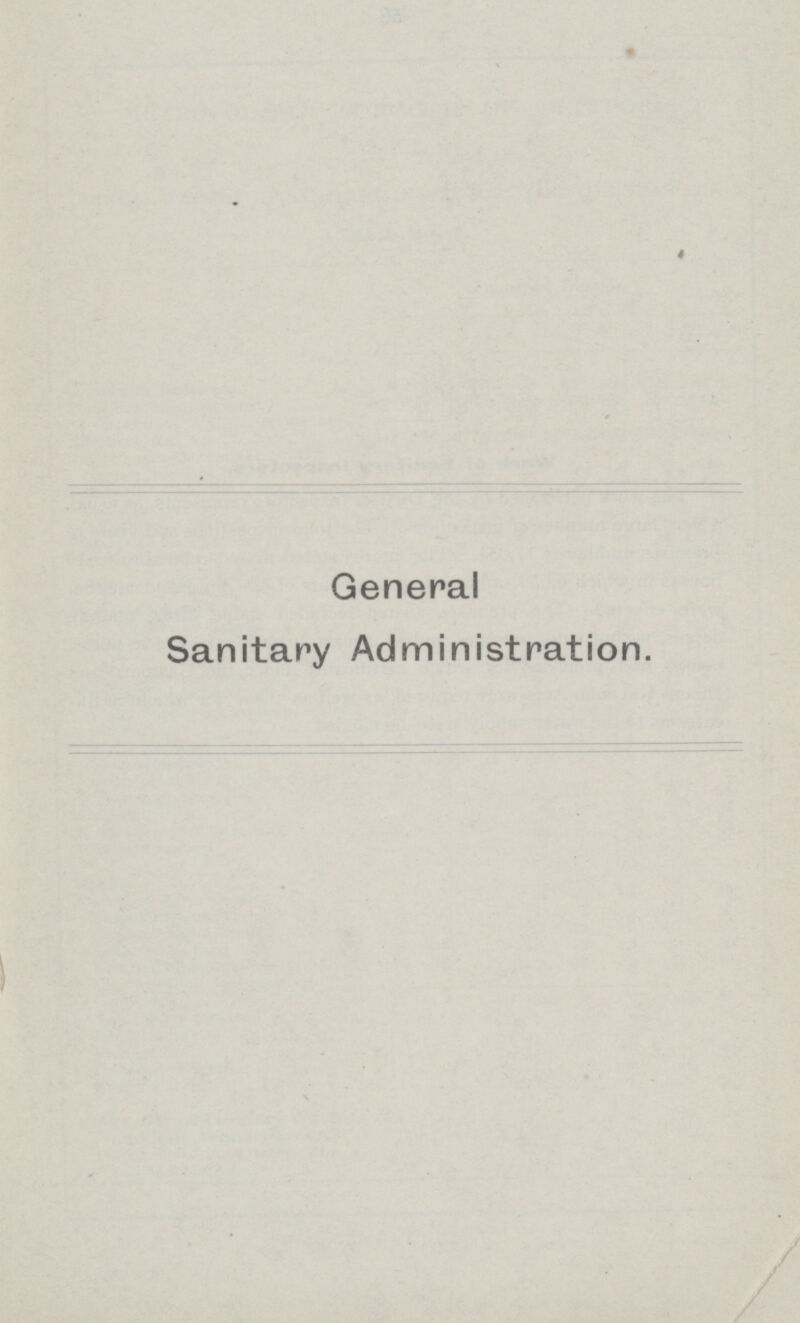 General Sanitary Administration.