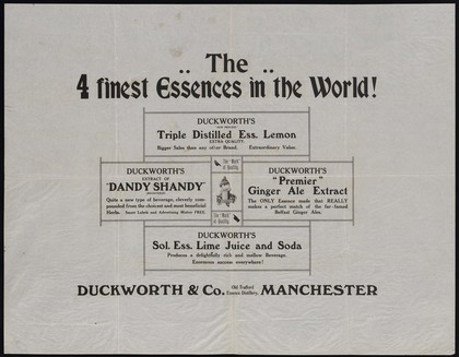 The 4 finest essences in the world! / Duckworth & Co.