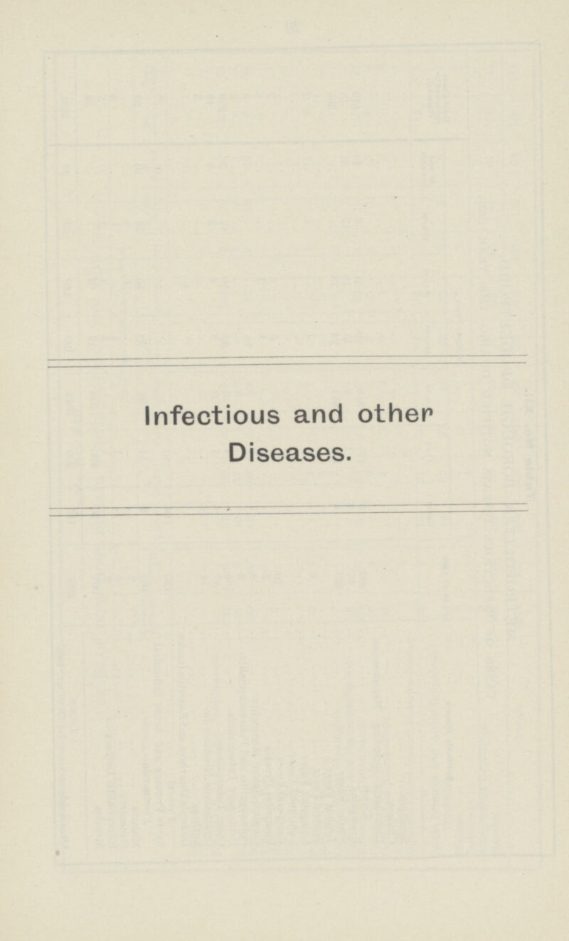 Infectious and other Diseases.