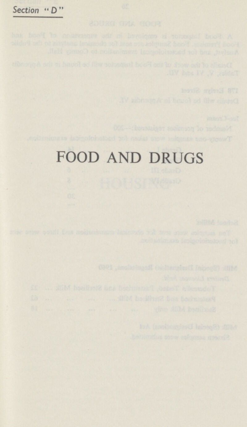 Section  D  FOOD AND DRUGS
