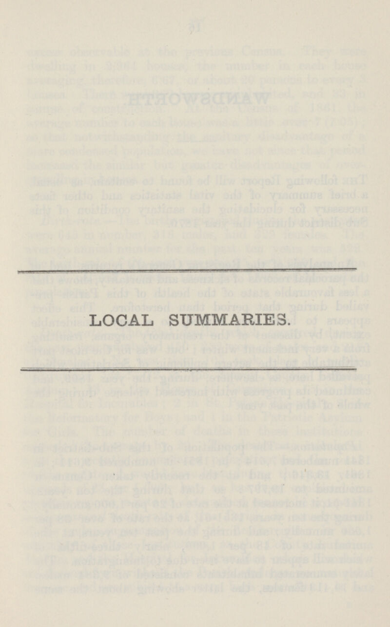 LOCAL SUMMARIES.