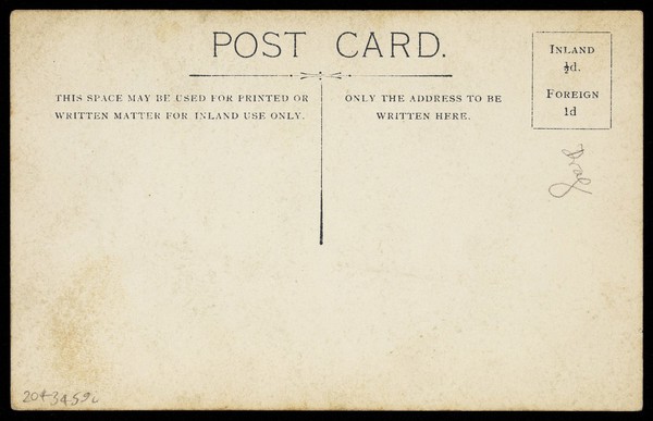 An amateur actor in drag holds up his impressive folded dress to one side. Photographic postcard, 191-.