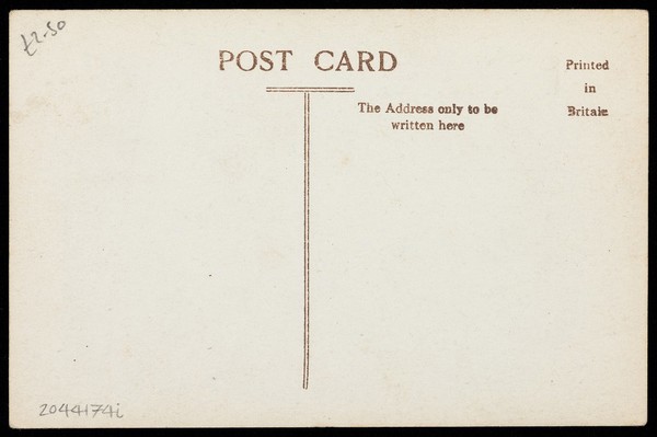 Soldiers, some in drag, performing in the concert party "The Goods". Photographic postcard, 1918.