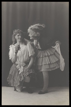 Ralph Mellor in drag. Photographic postcard by L.S. Langfier, 192-.