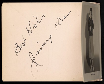 Jimmy O'Dea in character as Mrs. Biddy Mulligan. Photograph, 195-.