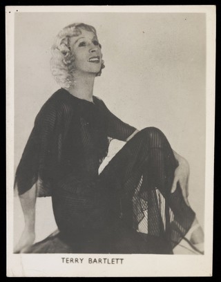 Terry Bartlett in drag. Photograph, 193-.