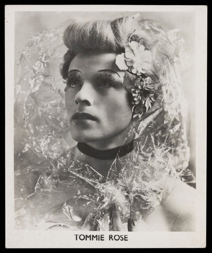 Tommie Rose in drag. Photograph, 1948.