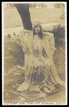 Henry Cyril Paget, 5th Marquis of Anglesey, seated by a tree.