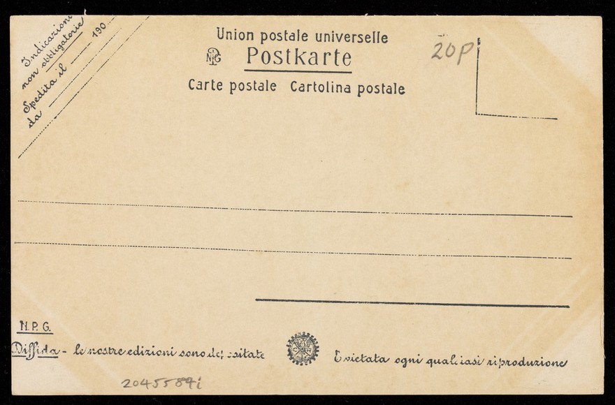 Caracalla. Photographic postcard, 191-.