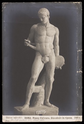 The Discobolus. Photographic postcard, 191-.