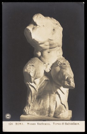 The Belvedere torso. Photographic postcard, 191-.