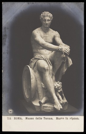 The Ludovisi Mars. Photographic postcard, 191-.