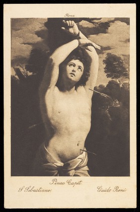 Saint Sebastian. Process print after Guido Reni, 190-.