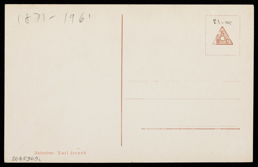 Eduard von Winterstein. Process print after K. Freund, 192-.