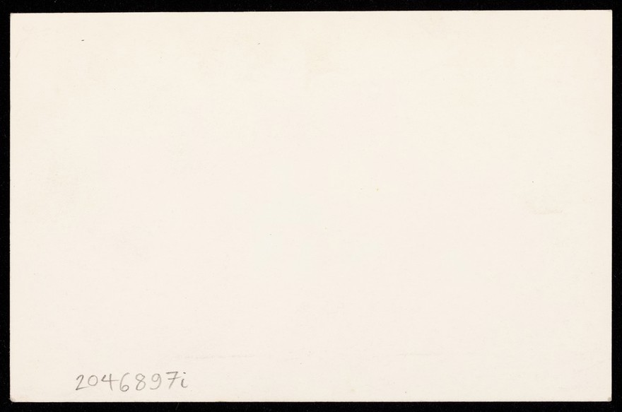 Two acrobats performing on a plinth. Photographic postcard, 19--.