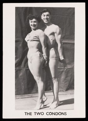 "The Two Condons", acrobats. Photograph, 1951.