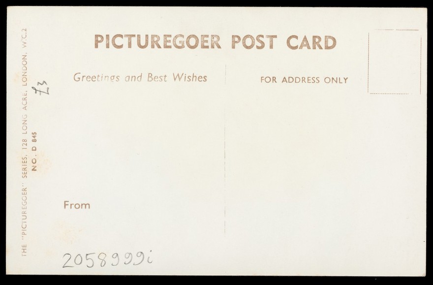 Jeremy Spenser. Colour photographic postcard, 195-.