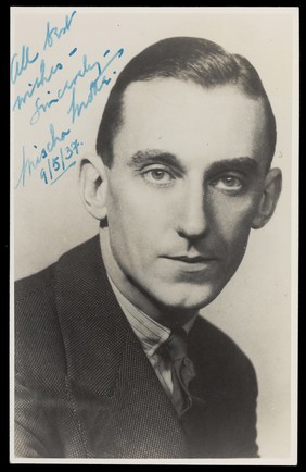Mischa de la Motte. Photographic postcard, 1937.