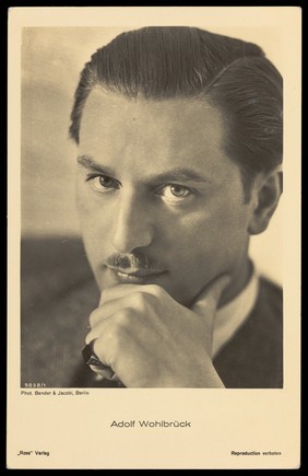 Adolf Wohlbrück (Anton Walbrook). Photographic postcard by Bender & Jacobi, 193-.