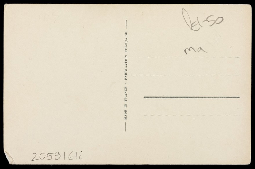 Claude Henri Tissier. Photographic postcard by Studio de la Madeleine, ca. 1925.