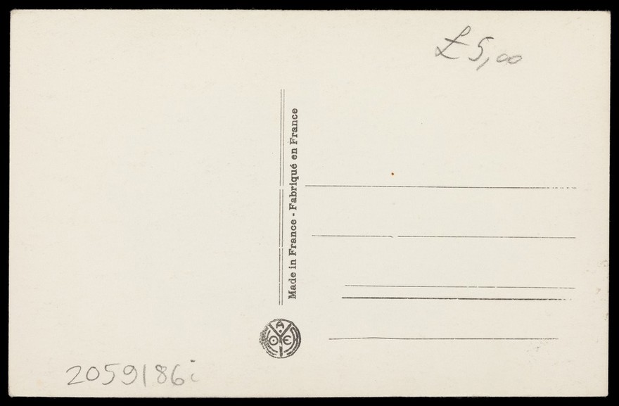 Jean Cocteau. Photographic postcard by Intran Studio, 192-.