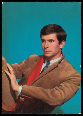 Anthony Perkins. Colour process print after Sam Lévin, 196-.