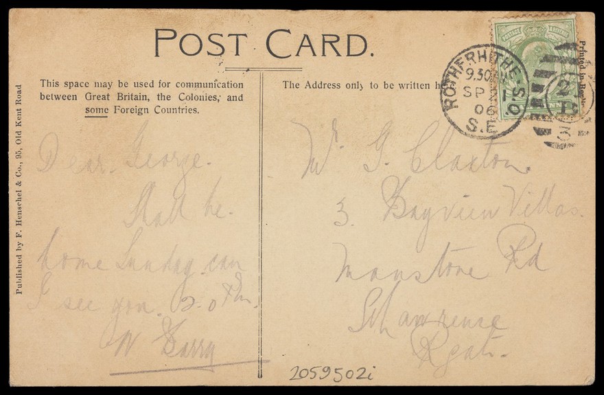 Bermondsey swimming baths: interior. Photographic postcard, ca. 1906.