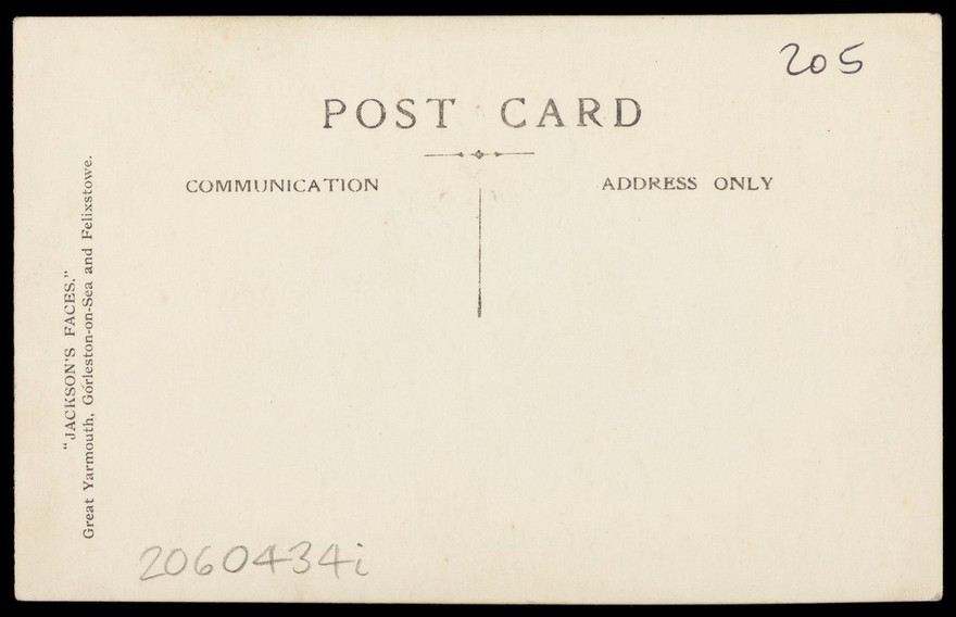 Gorleston-on-Sea, Norfolk: young men on the beach at Gorleston Swimming Club. Photographic postcard by Jackson's Faces, 193-.