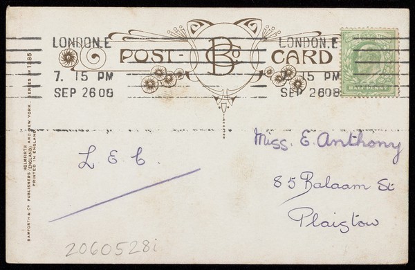 Fred Barnes. Photographic postcard, 19--.