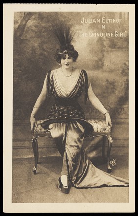 Julian Eltinge in drag. Process print, ca. 1916.